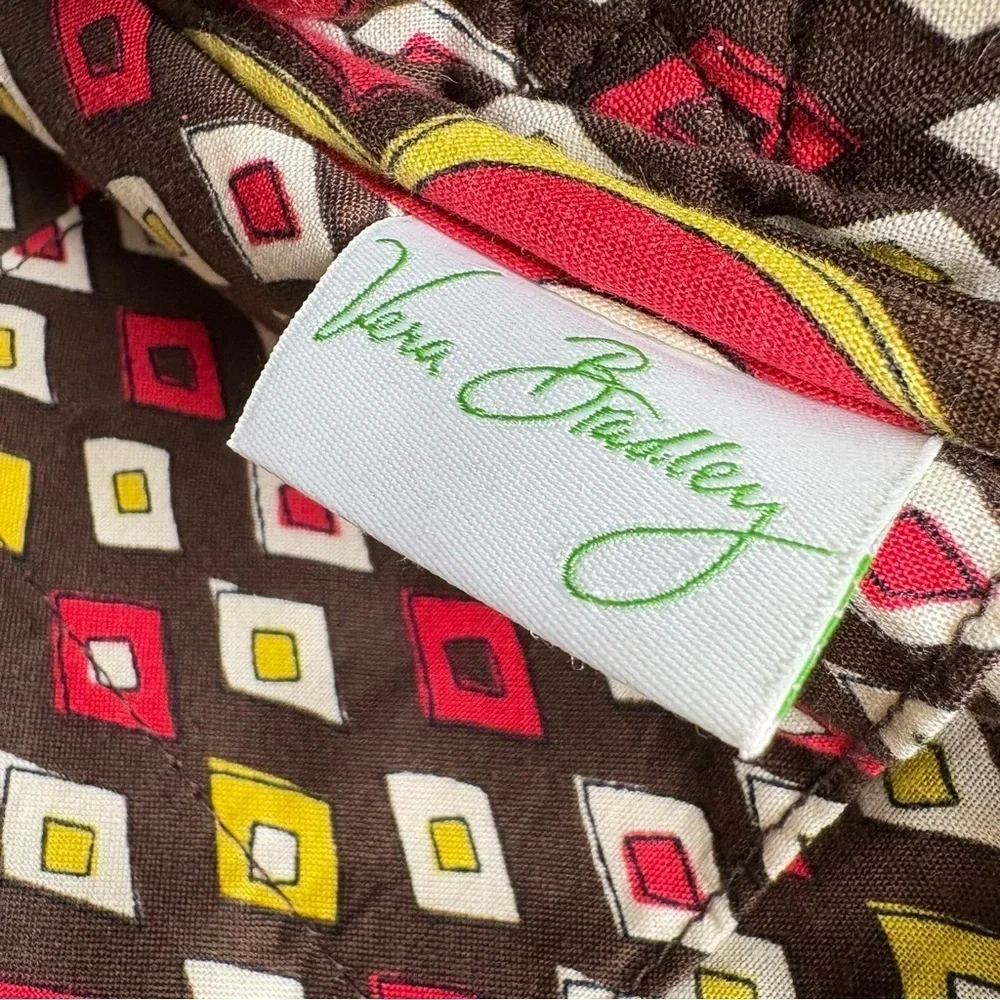 VERA BRADLEY Puccini Print Quilted Crossbody Messenger Bag Purse 60s 70s Boho - Picture 4 of 17